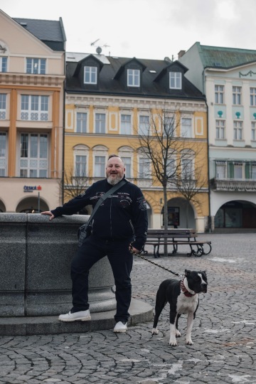 Libor Kasík na procházce městem