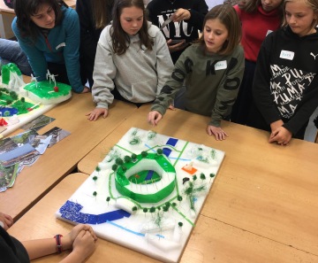 Prezentace dětských návrhů na workshopu Moje město a klimatická změna, ZŠ Antonína Čermáka