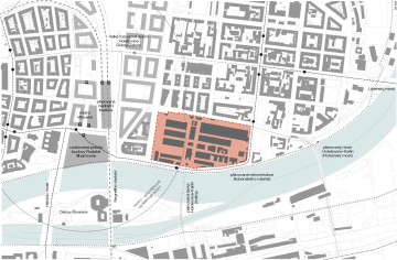 Plánovaný rozvoj okolí tržnice. Zdroj: CMC Architects.