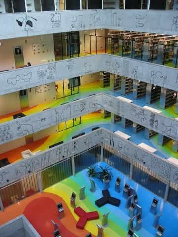 Národní technická knihovna v Praze, autor kreseb Dan Perjovschi