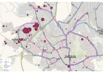 Znázornění dat na GIS podkladu, 2019